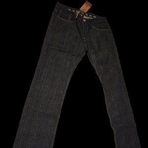 Earnest Sewn Fulton Slim Fit Button Fly Jeans - Rinse Denim - Size 32